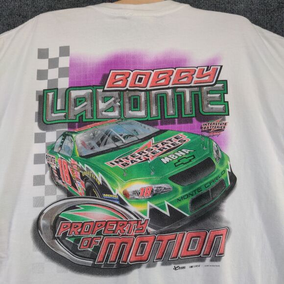 Chase Authentics Men's Bobby Labonte T-Shirt White 2XL Joe Gibbs Racing #18 - Picture 9 of 15